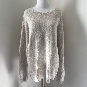 Harley of Scotland Linen Cotton Blend Sweater M